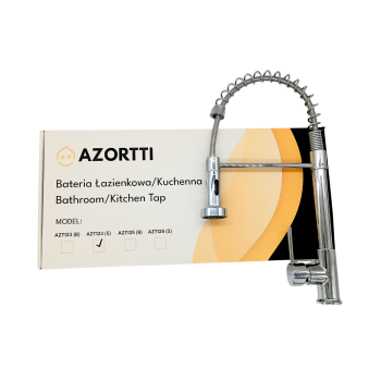 Bateria Kuchenna Wysoka Chromowana Azortti AZT123(S) pudełko i bateria